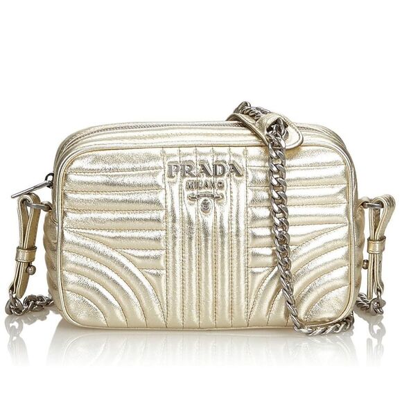 PRADA Gold Diagramme Bag - Picture 2 of 8